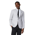 Grey - Front - Burton Mens Pique Jersey Patch Pocket Suit Jacket