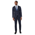 Navy - Side - Burton Mens Herringbone Suit Trousers