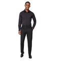 Black - Side - Burton Mens Smart Tailored Suit Trousers