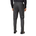 Charcoal - Back - Burton Mens Smart Tailored Suit Trousers