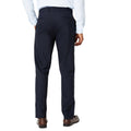 Navy - Back - Burton Mens Smart Tailored Suit Trousers