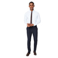 Navy - Side - Burton Mens Smart Tailored Suit Trousers