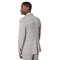 Neutral - Back - Burton Mens Prince Of Wales Check Double-Breasted Tailored Suit Jacket