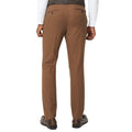 Copper - Back - Burton Mens Weave Plain Slim Suit Trousers