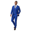 Bright Blue - Lifestyle - Burton Mens Plain Slim Suit Trousers