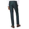 Dark Green - Back - Burton Mens Plain Slim Suit Trousers