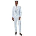 Light Blue - Side - Burton Mens Single-Breasted Suit Jacket