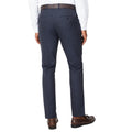 Navy - Back - Burton Mens Puppytooth Slim Suit Trousers