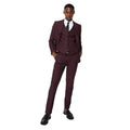 Burgundy - Lifestyle - Burton Mens Button Slim Suit Trousers