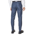 Navy - Back - Burton Mens Linen-Look Suit Trousers