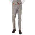 Neutral - Front - Burton Mens Heritage Check Slim Wedding Suit Trousers