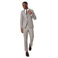 Neutral - Side - Burton Mens Heritage Check Slim Wedding Suit Jacket