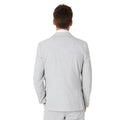 Grey - Back - Burton Mens Heathered Slim Wedding Suit Jacket