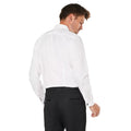 White - Back - Burton Mens Pleat Front Slim Formal Shirt