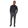 Charcoal - Side - Burton Mens Smart Slim Suit Trousers