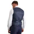 Navy Marl - Back - Burton Mens Marl Slim Waistcoat