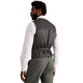 Khaki - Back - Burton Mens Slim Waistcoat