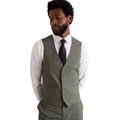 Khaki - Front - Burton Mens Slim Waistcoat