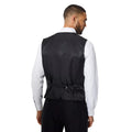 Black - Back - Burton Mens Tailored Tuxedo Waistcoat