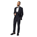 Black - Side - Burton Mens Tailored Tuxedo Waistcoat