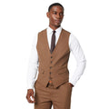 Copper - Front - Burton Mens Plain Weave Slim Waistcoat