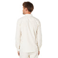 Off White - Back - Burton Mens Linen Blend Long-Sleeved Shirt