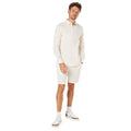 Off White - Side - Burton Mens Linen Blend Long-Sleeved Shirt