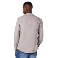 Taupe - Back - Burton Mens Brushed Twill Long-Sleeved Shirt