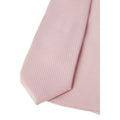 Light Pink - Side - Burton Mens Patterned Textured Tie & Pocket Square Set