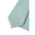 Sage - Side - Burton Mens Patterned Textured Tie & Pocket Square Set