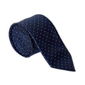 Navy - Side - Burton Mens Spotted Tie