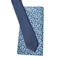 Navy - Back - Burton Mens Ditsy Print Tie & Pocket Square Set