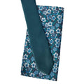 Emerald - Back - Burton Mens Floral Textured Tie & Pocket Square Set