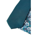 Emerald - Side - Burton Mens Floral Textured Tie & Pocket Square Set