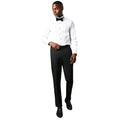 Black - Side - Burton Mens Tailored Waistband Skinny Tuxedo Trousers