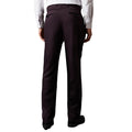 Burgundy - Back - Burton Mens Tuxedo Trousers