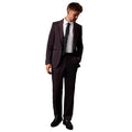 Burgundy - Side - Burton Mens Tuxedo Trousers