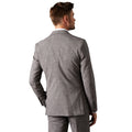 Charcoal - Back - Burton Mens Puppytooth Check Single-Breasted Suit Jacket