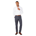 Navy - Side - Burton Mens Pin Dot Tailored Trousers