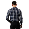 Navy - Back - Burton Mens Checked Long-Sleeved Shirt