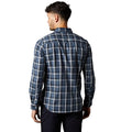 Mid Blue - Back - Burton Mens Checked Long-Sleeved Shirt