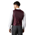 Charcoal - Back - Burton Mens Tweed Look Waistcoat