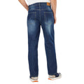 Dark Wash - Back - Burton Mens Cotton Bootcut Jeans