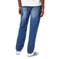 Mid Blue - Back - Burton Mens Mid Wash Straight Jeans