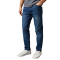 Bright Blue - Front - Burton Mens Washed Tapered Jeans