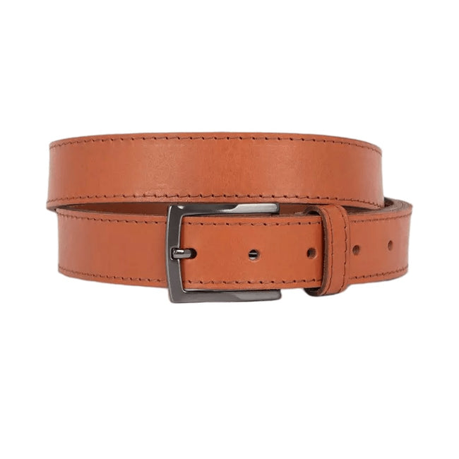 Burton Mens Leather Feathered Edge Belt Discounts on great Brands