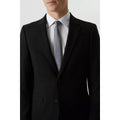 Black - Side - Burton Mens Essential Single-Breasted Skinny Suit Jacket