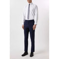 Navy - Pack Shot - Burton Mens Marl Tailored Suit Trousers