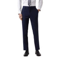 Navy - Front - Burton Mens Marl Tailored Suit Trousers