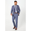 Navy - Front - Burton Mens Birdseye Slim Suit Trousers